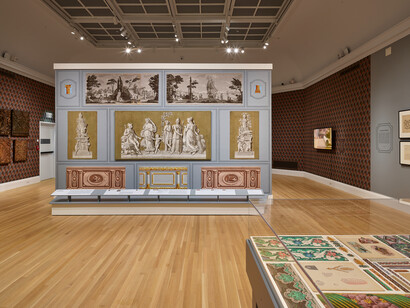 The art of french wallpaper design, exhibition view. Courtesy of Risd Museum