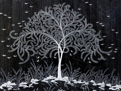 Rinal Parikh, April showers, 2021. Courtesy of Carrie Haddad Gallery