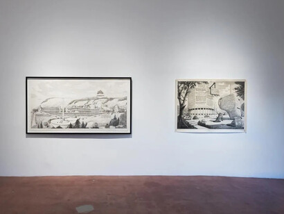 Sandow Birk, Snafu, exhibition view. Courtesy of Track 16 Gallery