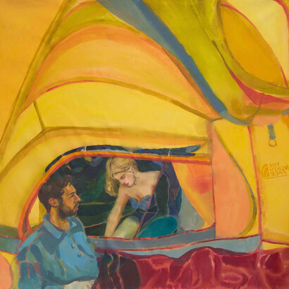 The Spirit of Alienness, 2019, Acrylic on canvas, 180 x 225 cm. Courtesy of Huxley-Parlour Gallery