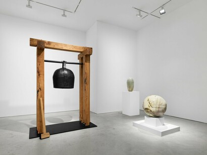 Toshiko Takaezu, Bronzes, exhibition view. Courtesy of James Cohan Gallery