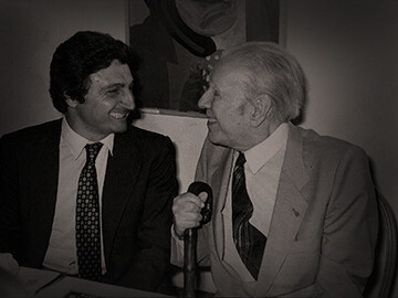 Roberto Alfiano y Jorge Luis Borges