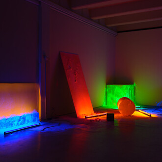 Keith Sonnier, exhibition view. Courtesy of Dia Beacon