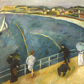 Raoul Dufy, La playa de Sainte-Adresse, 1907, óleo sobre lienzo, 60,3 x 73 cm. Saint Louis Art Museum. Donación de Sarah Jane May Waldheim, San Lu. ©Raoul Dufy / VEGAP / Madrid, 2015