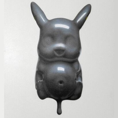 E.J. Cabangon, Abducted Pikachu,
2015,
oil on canvas,
61 x 46 cm