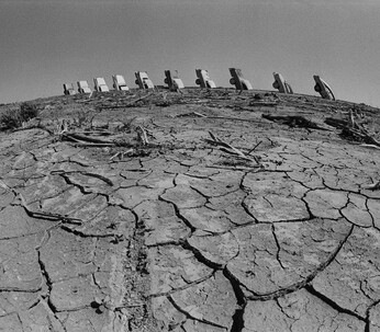 Amarillo, Texas / May 7, 1977. “Cadillac Ranch” is an art installation created in 1974 and consists of a row of old Cadillacs set in a field alongside a Texas highway. Driving past, I was so impressed by the beauty of it that I stopped and took photographs. I did not know it was art—it was simply majestic. In 1997 the installation was moved two miles to the west. The Cadillacs are still visible from the highway.