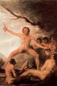 «Caníbales contemplando restos humanos» (1800-1808), Francisco de Goya