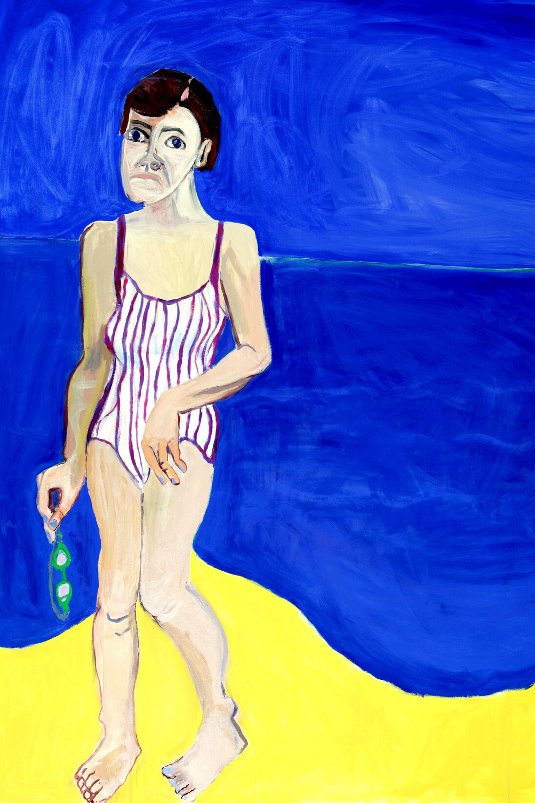 Lucy Jones, Going Swimming, 1997, Oil on canvas, 218 x 156.5 cm, 85 3/4 x 61 3/4 in, Image courtesy of Flowers Gallery, London and New York

