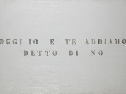 Vincenzo Agnetti. Ritratto, 1971 (80 x 120 cm). Courtesy Archivio Vincenzo Agnetti