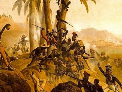 Batalha em San Domingo, pintado por January Suchodolski (1797-1875)