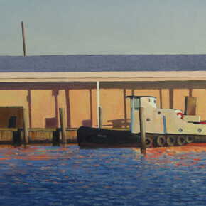 "Tug," Xavier Rodés, Oil on canvas, 23½" x 36¼" (60 x 92cm)