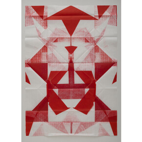 Cristiano Lenhardt, Litogravura Vermelho #2, 2014, Litografia, 100 x 70 cm. Photo: Eduardo Ortega Cortesia Galeria Fortes Vilaça