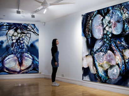 Jon Baker, Chelsea College of Art, University of the Arts London, BA (Hons) Fine Art, Mother’s Medal (Blacked) Installation image (2015)
