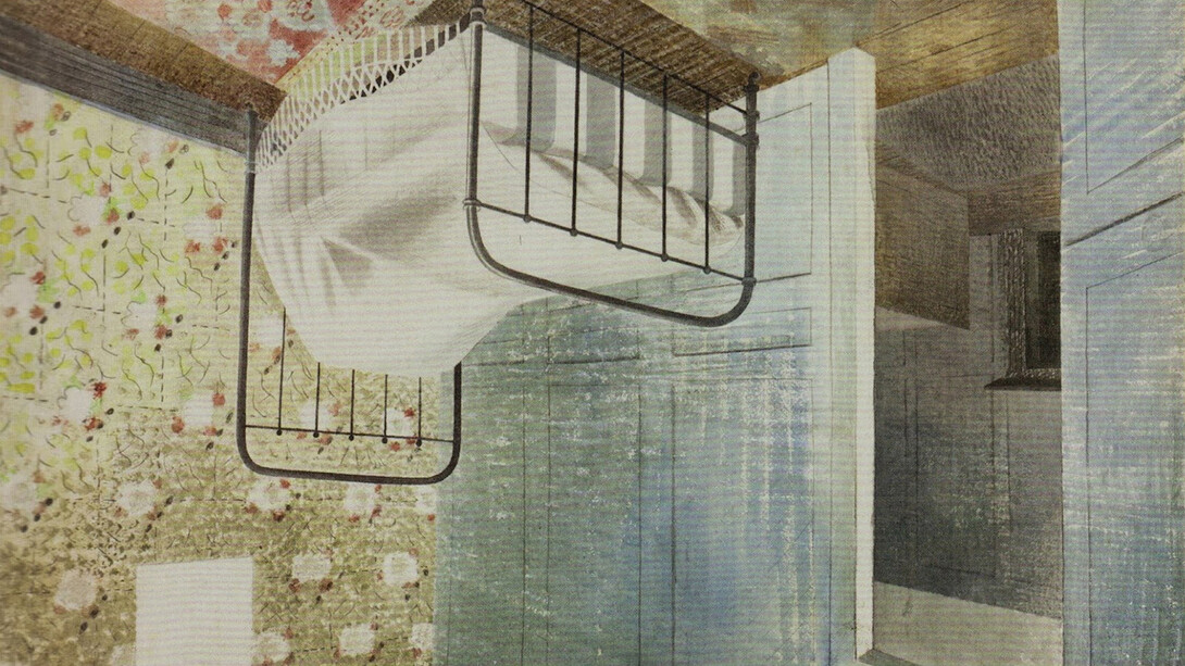 Eric Ravilious, The Bedstead, 1939 (inverted). Courtesy of Towner Art Gallery 