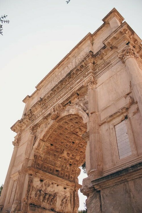 The Arch of Titus is a 1st-century CE honorific arch, located on the Via Sacra, Rome, Italy