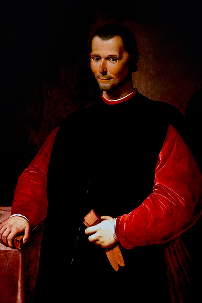 Santi di Tito; Retrato de Nicolás Maquiavelo