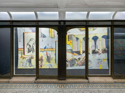 Yann Kebbi, Chantier, vue de l'exposition. Avec l'aimable autorisation de la Fondation Cartier. Photo de Martin Argyroglo