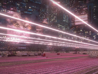 Key-frame tratta dal film sperimentale "Planet City" di Liam Young  