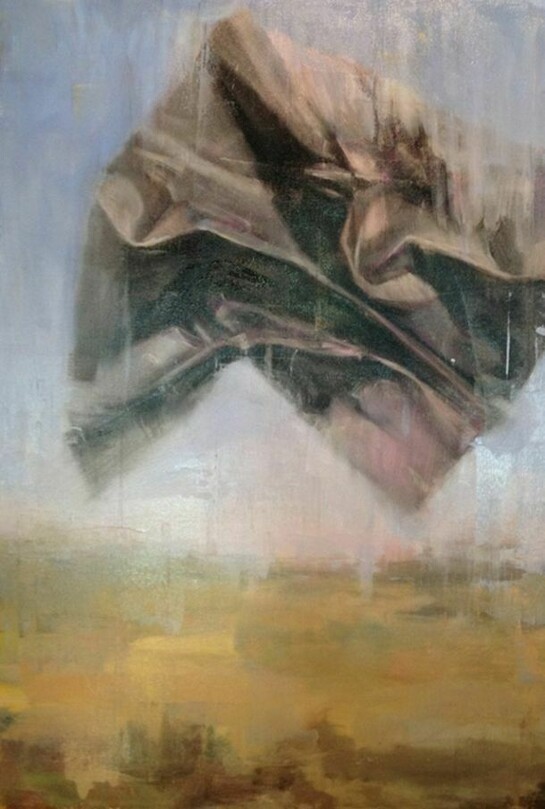 Joseph Adolphe, A Warning No. 2, 2014, Oil on Canvas, 60" x 42"