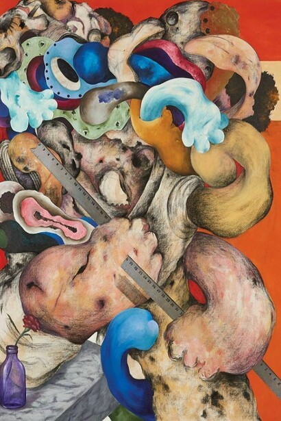 The Ruler, 2013, Acrylic, charcoal on canvas, 157.5 x 127 cm, Copyright VW (VeneKlasen/Werner), Berlin