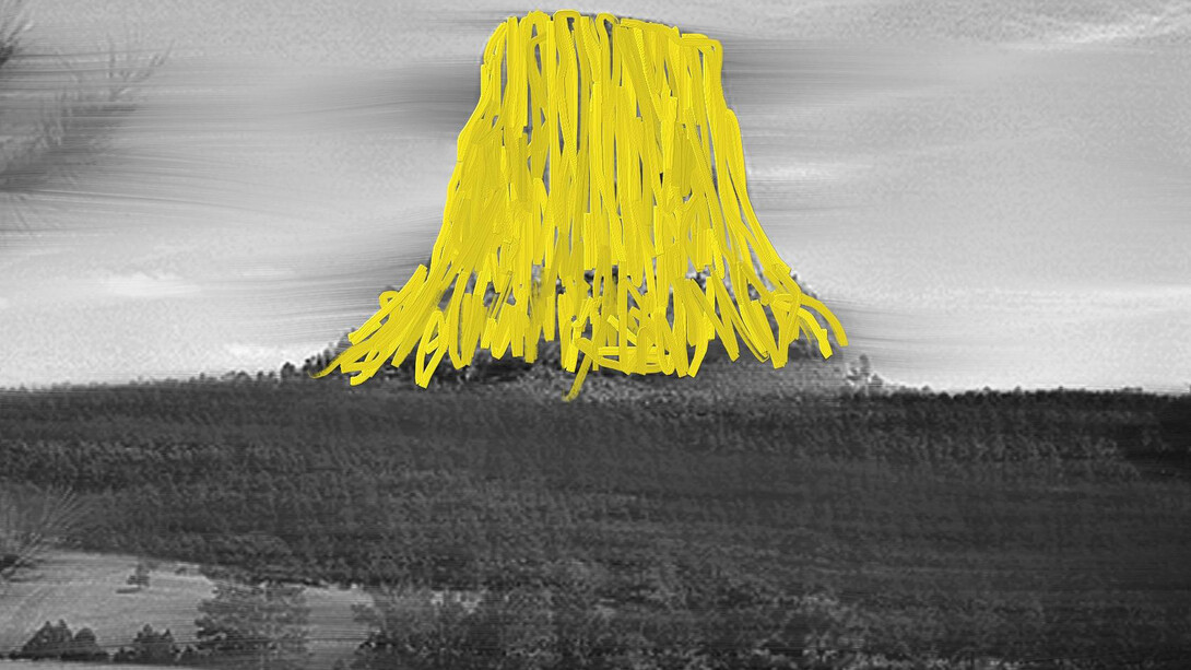 Ida Tursic & Wilfried Mille, Landscape and Yellow, 2014, Oil on canvas, 200 x 300 cm, 78 3/4 x 118 1/8 inches, Courtesy of the Artists and Almine Rech Gallery