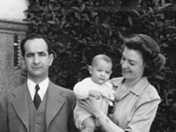 José Figueres con su primera mujer, Henrietta Boggs Long