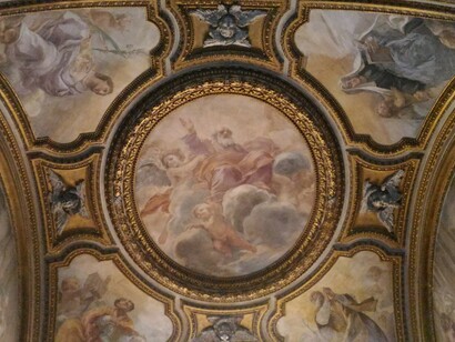 Cappella Cesi, Borgognone, Padre benedicente con gloria e angeli, 1595 (foto Roberto Luciani)