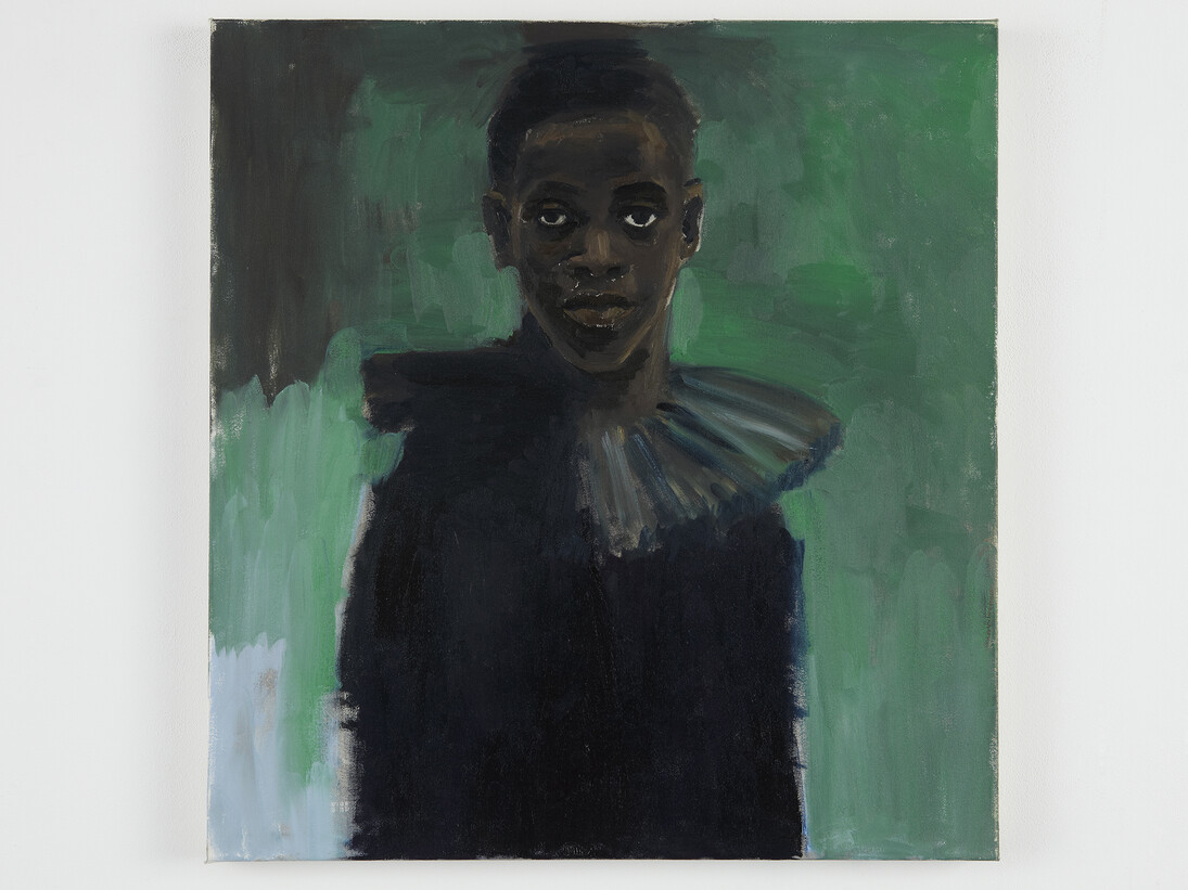 Lynette Yiadom-Boakye, A Passion Like No Other, 2012, Oil on canvas, 84 x 80 x 5.7 cmm Private Collection, US, Courtesy of Corvi-Mora, London and Jack Shainman Gallery, New York