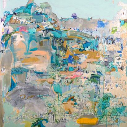Yasemin Kackar Demirel, Waters of December, Mixed media on Canvas, 50 x 40, 2009