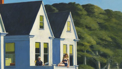 Edward Hopper, Second Story Sunlight, 1960, Oil on canvas, 102.1 x 127.3 cm, Purchase, with funds from the Friends of the Whitney Museum of American Art., Inv. N.: 60.54., New York, Whitney Museum of American Art., © Heirs of Josephine Hopper / 2019, ProLitteris, Zurich, © 2019. Digital image Whitney Museum of American Art / Licensed by Scala
