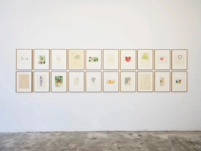 Gérard Traquandi, Peintures & dessins, vue d'exposition. Avec l'aimable autorisation de la Galerie Laurent Godin