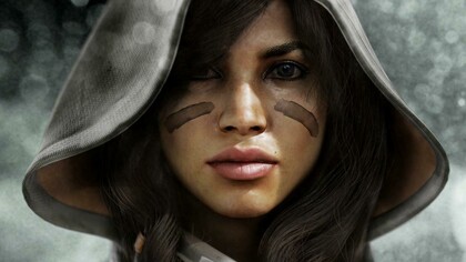 Mulher com pintura de guerra