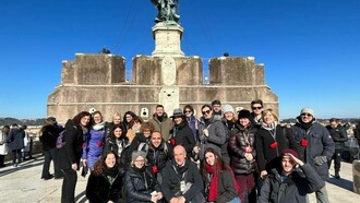  Mirabilia Urbis course group photo at Castle Sant' Angelo