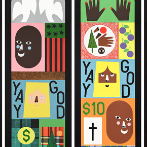 Nina Chanel Abney, Throwing light, catching shade (detail), 2024. Courtesy of Jeffrey Deitch Gallery