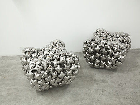 Loris Cecchini, Sporopollenins, 2015, Stainless steel 316, 85 x 55 x 88 cm / 33.5 x 21.7 x 34.6 in.