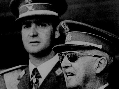 Juan Carlos con Franco