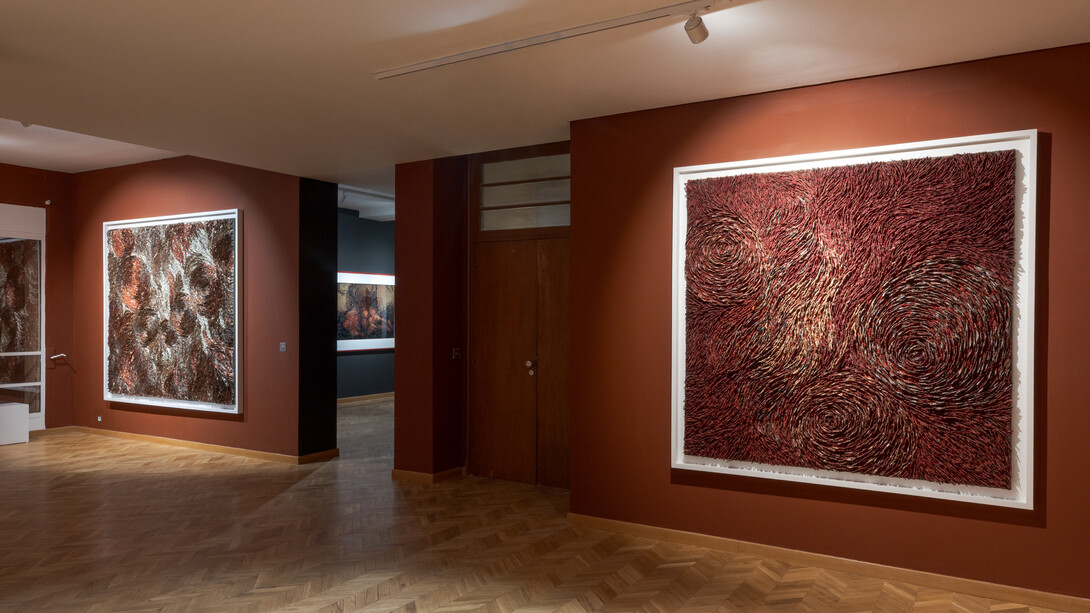 Khadija Jayi, Après le feu (Beyond fire), exhibition view. Courtesy of Comptoir des Mines Galerie