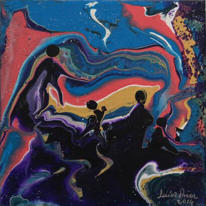 Luisa Prior. Infinitude do  Ser -Técnica mista sobre madeira, 15 x 15.