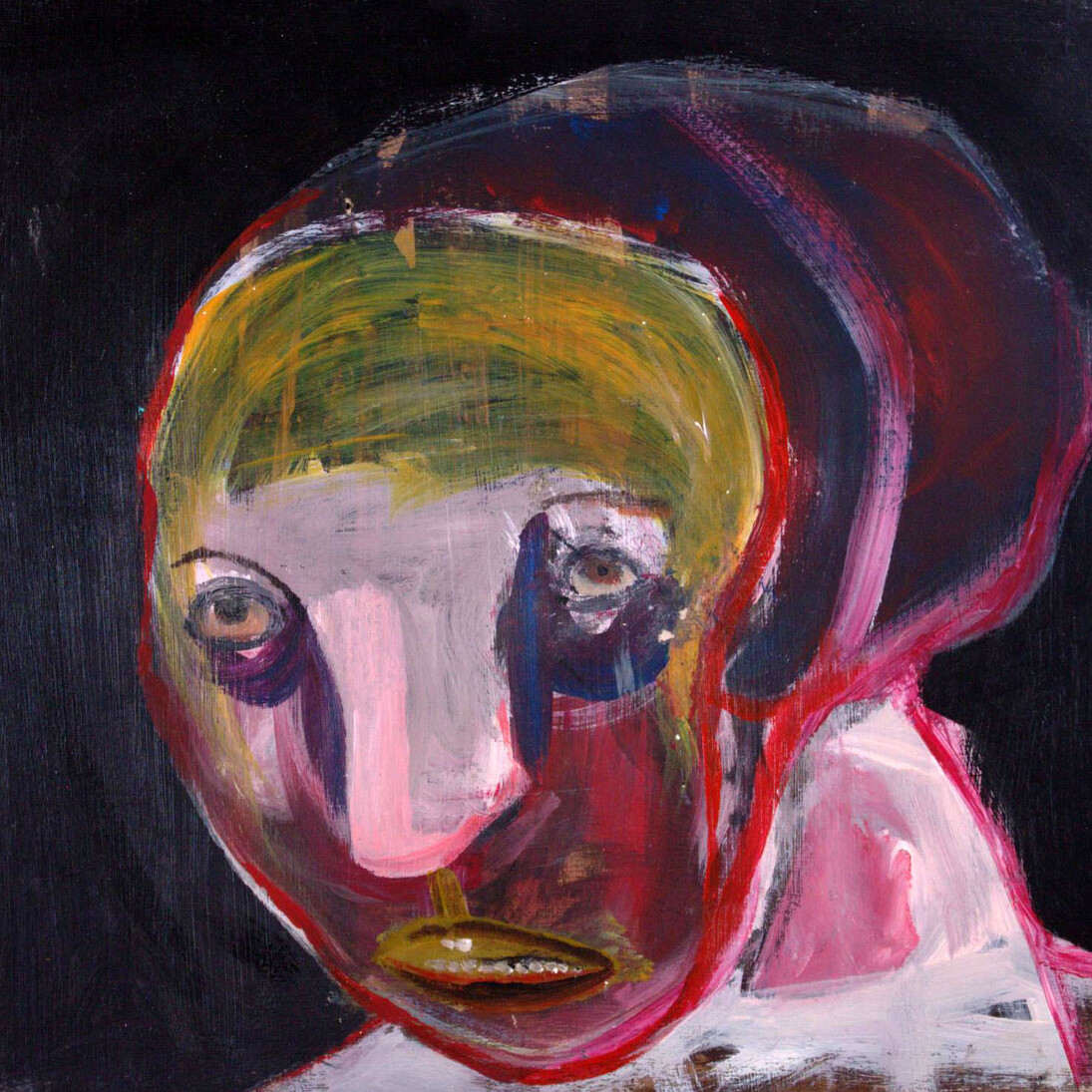 Ignazio Giordano, Pena e Panico, 2017, acrilico su tavola, 40 x 40 cmdittico - destra