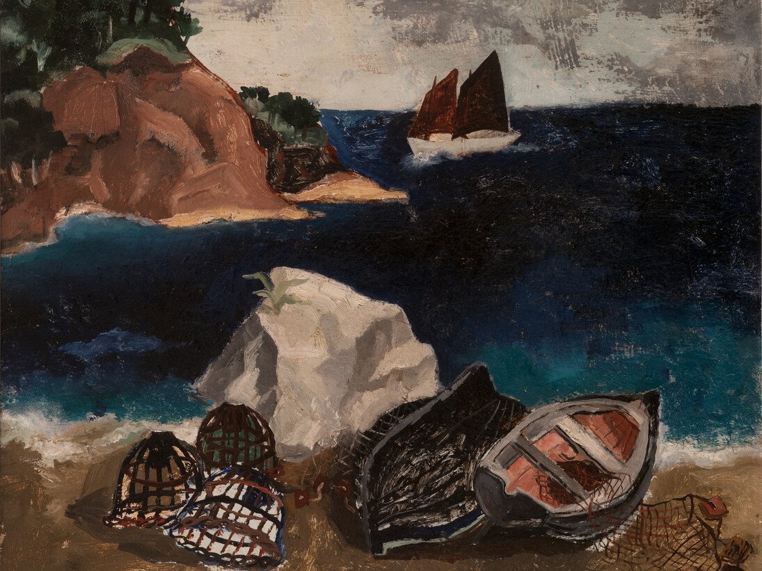 Christopher Wood - Treboul, The Blue Sea, 1930, oil on canvas, 45.7 x 54.6cm, private collection