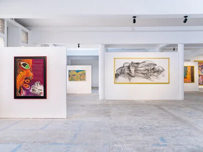 El Hadji Sy, New paintings, exhibition view. Courtesy of Selebe Yoon Gallery