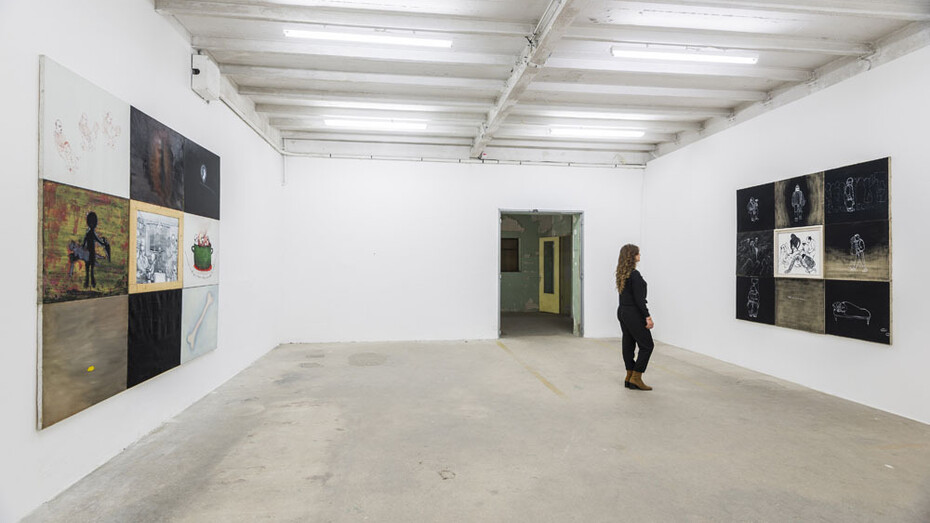 Nedko Solakov - Paintings from Long Ago exhibition view Galleria Continua, Les Moulins, 2018. Photo Oak Taylor-Smith