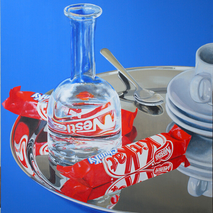 Cynthia Poole, "KitKat Chunky XIV" Acrylic on linen, 91 x 75 cm