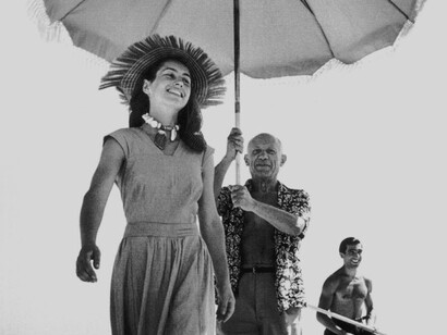 Robert Capa, 1948. Picasso e Françoise Gilot 