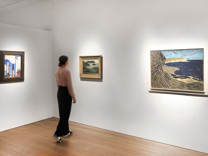 Various artists, American modernism from the estate of a private collector, exhibition view. Courtesy of Schoelkopf Gallery 