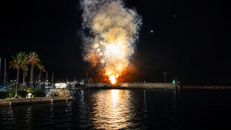 170 candles were lit for Nikola, only to be extinguished by the Aegean wind, Pylos, Greece