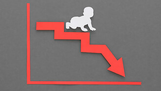 Illustration of birth rate decline 