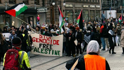 Free Palestine demonstration in Helsinki, Finland