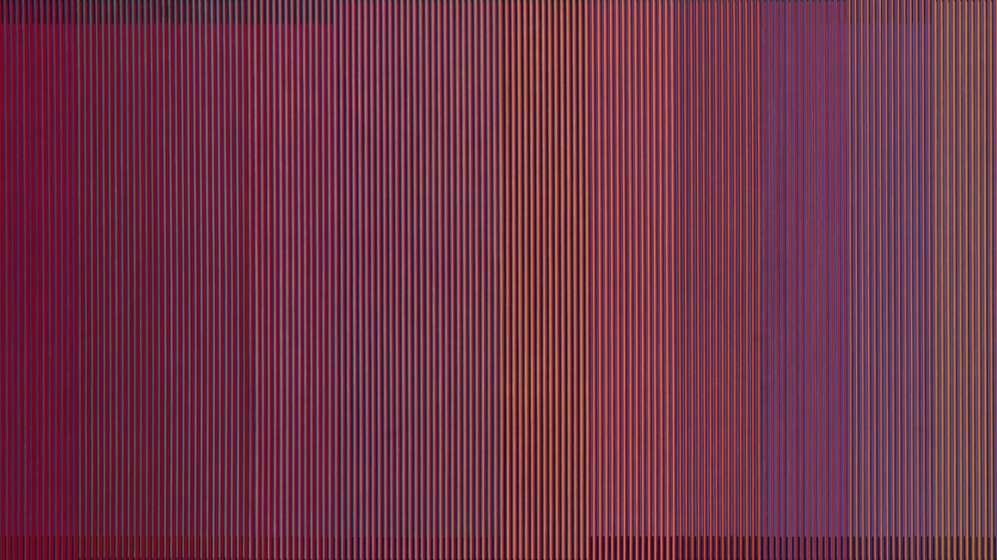 Carlos Cruz-Diez, Physichromie No. 500 (detail), 1970. Casein paint on PVC and acrylic on plywood sheets,
183 x 484 x 8 cm. Colección Patricia Phelps de Cisneros. © ADAGP, Paris and DACS, London 2014
