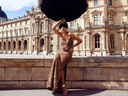 Head Sculpture "Paris" tributo a Cristian Dior, foto Paolo De Novi